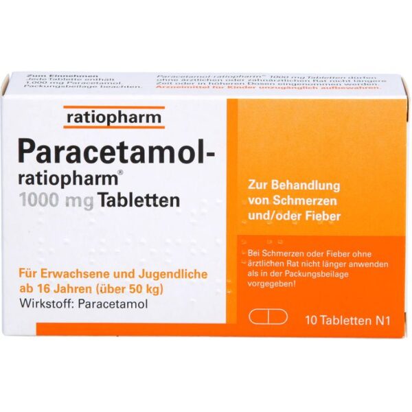 PARACETAMOL-ratiopharm 1.000 mg Tabletten 10 St.