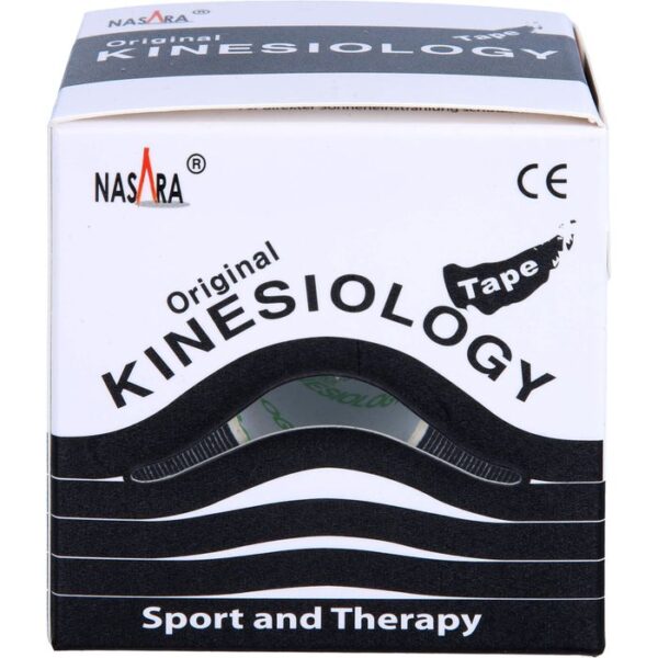 NASARA Kinesiologie Tape 5 cmx5 m schwarz 1 St.