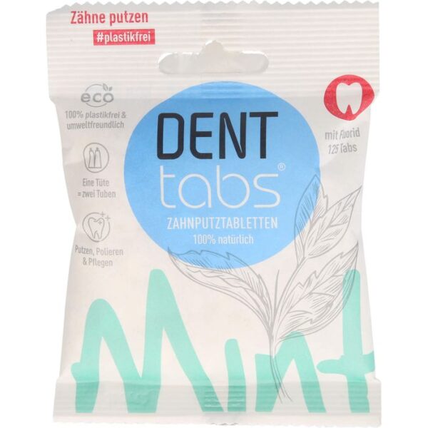 DENTTABS Zahnputztabletten stevia-mint m.Fluorid 125 St.