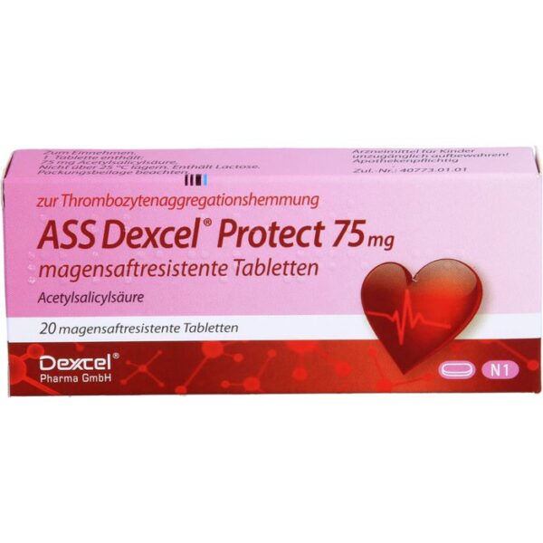 ASS Dexcel Protect 75 mg magensaftres.Tabletten 20 St.