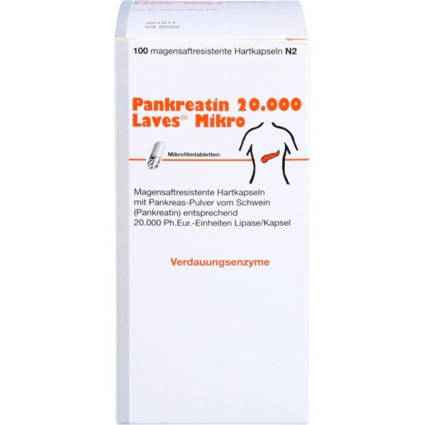 PANKREATIN 20.000 Laves Mikro magensaftr.Hartkaps. 100 St.