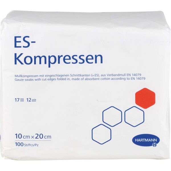 ES-KOMPRESSEN unsteril 10x20 cm 12fach 100 St.