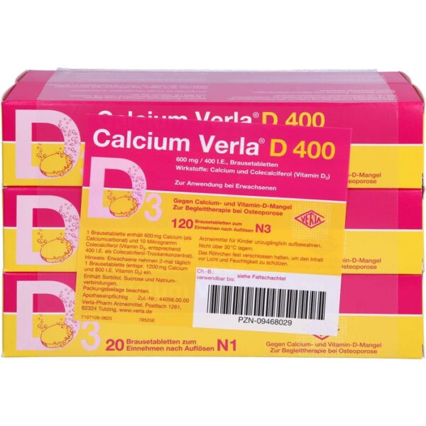 CALCIUM VERLA D 400 Brausetabletten 120 St.