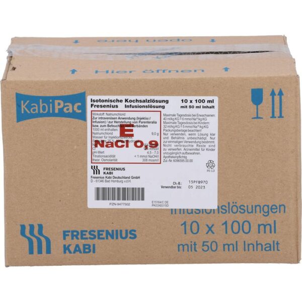 ISOTONISCHE Kochsalzlösung 100ml halbgefüllt 500 ml