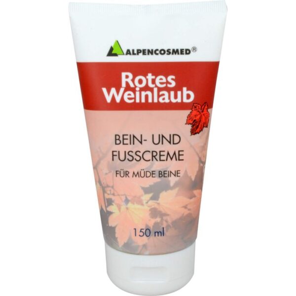 ALPENCOSMED Rotes Weinlaub Bein- und Fußcreme 150 ml