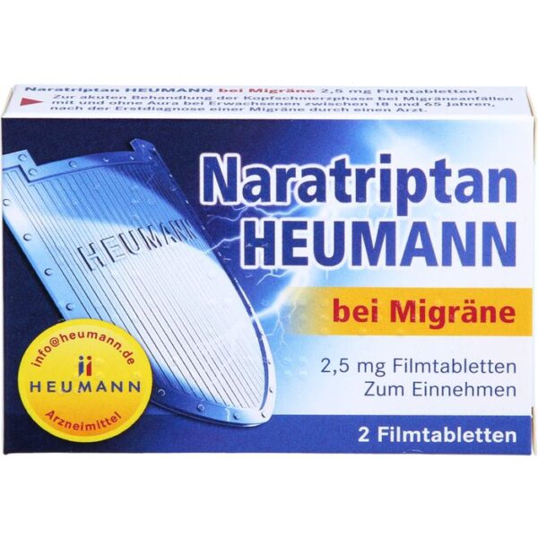 NARATRIPTAN Heumann bei Migräne 2,5 mg Filmtabl. 2 St.