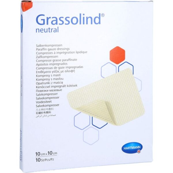 GRASSOLIND Salbenkompressen 10x10 cm steril 10 St.