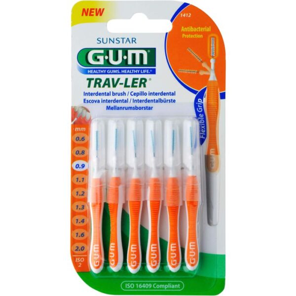 GUM TRAV-LER 0,9mm Kerze orange Intendent.+6Kappen 6 St.