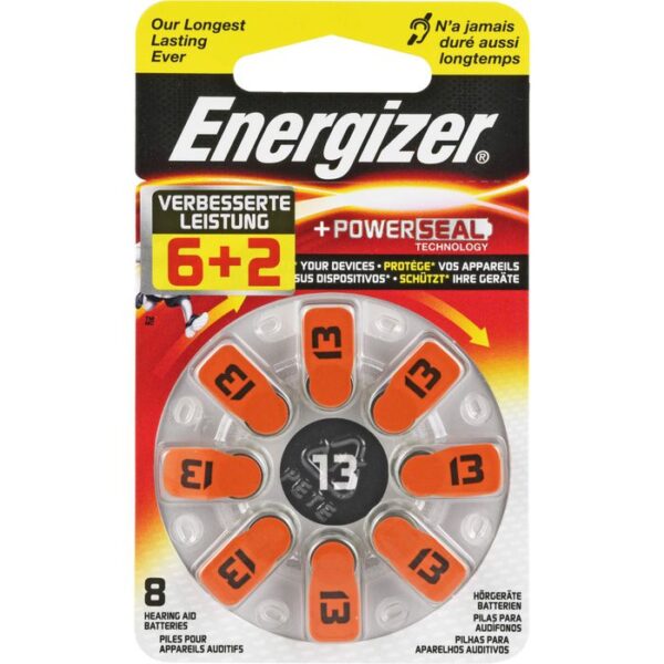 ENERGIZER Hörgerätebatterie 13 8 St.