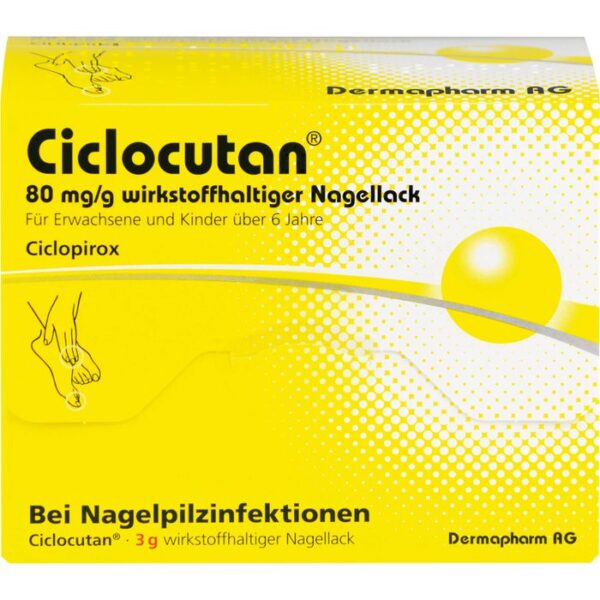 CICLOCUTAN 80 mg/g wirkstoffhaltiger Nagellack 3 g