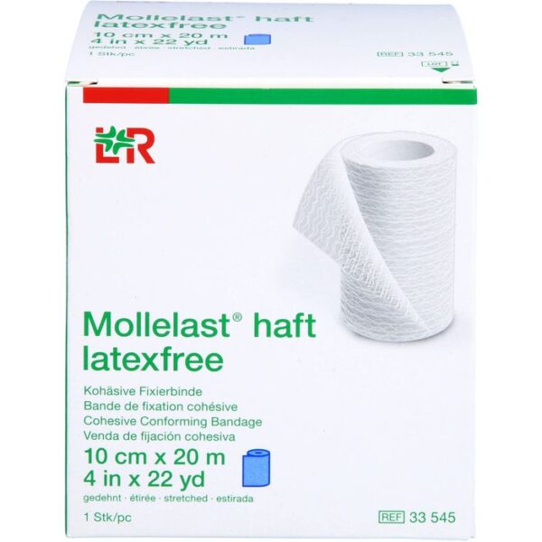 MOLLELAST haft Binden latexfrei 10 cmx20 m blau 1 St.