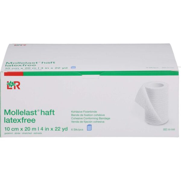 MOLLELAST haft Binden latexfrei 10 cmx20 m blau 6 St.