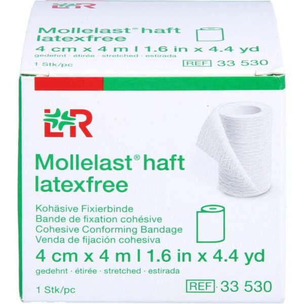 MOLLELAST haft Binden latexfrei 4 cmx4 m weiß 1 St.