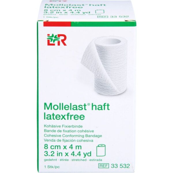 MOLLELAST haft Binden latexfrei 8 cmx4 m weiß 1 St.