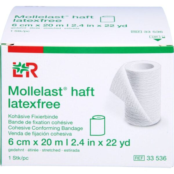 MOLLELAST haft Binden latexfrei 6 cmx20 m weiß 1 St.