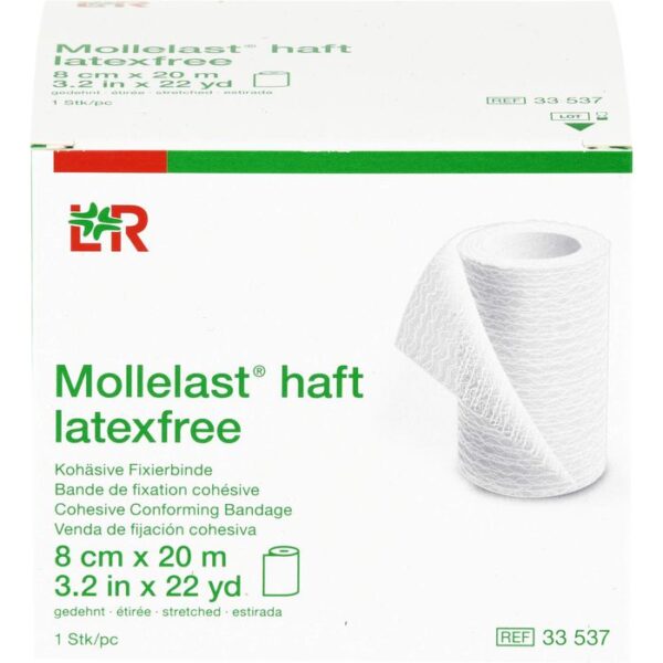 MOLLELAST haft Binden latexfrei 8 cmx20 m weiß 1 St.