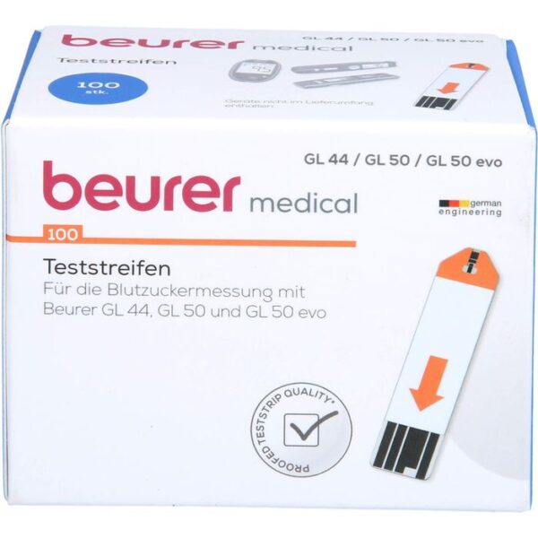 BEURER GL44/GL50 Blutzucker-Teststreifen 100 St.