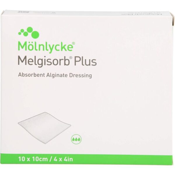 MELGISORB Plus Alginat Verband 10x10 cm steril 10 St.