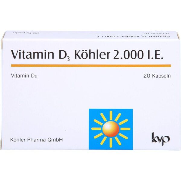 VITAMIN D3 KÖHLER 2.000 I.E. Kapseln 20 St.