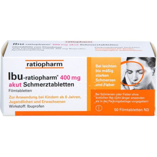 IBU-RATIOPHARM 400 mg akut Schmerztbl.Filmtabl. 50 St.