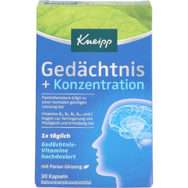 KNEIPP Gedächtnis+Konzentration Kapseln 30 St.