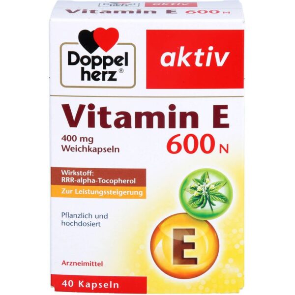 DOPPELHERZ Vitamin E 600 N Weichkapseln 40 St.