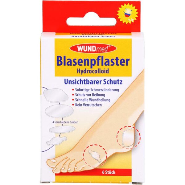 BLASENPFLASTER hydrocolloid 4 Größen transparent 6 St.