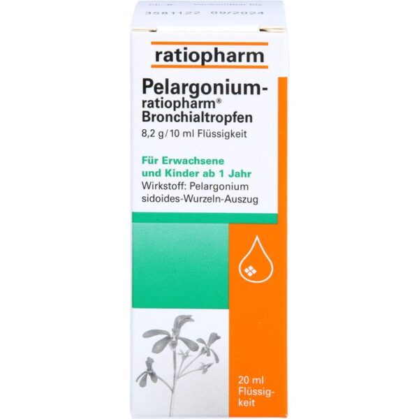 PELARGONIUM-RATIOPHARM Bronchialtropfen 20 ml