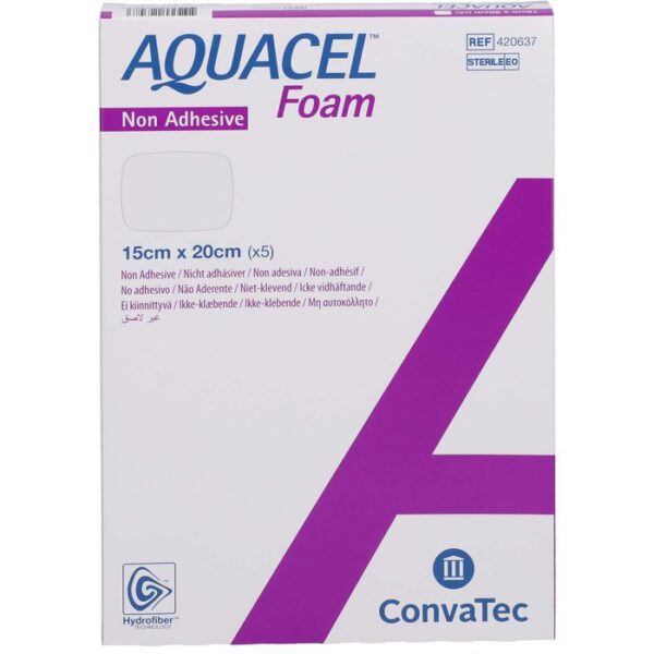 AQUACEL Foam nicht adhäsiv 15x20 cm Verband 5 St.