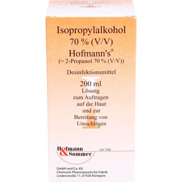 ISOPROPYLALKOHOL 70% V/V Hofmann's 200 ml