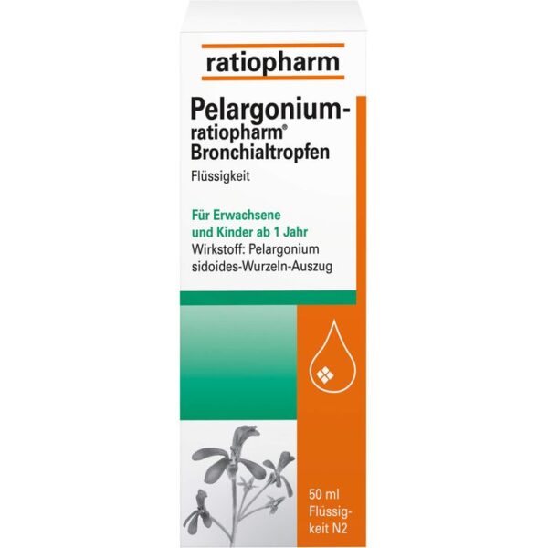 PELARGONIUM-RATIOPHARM Bronchialtropfen 50 ml