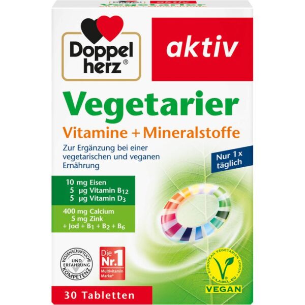 DOPPELHERZ Vegetarier Vitamine+Mineralstoffe aktiv 30 St.