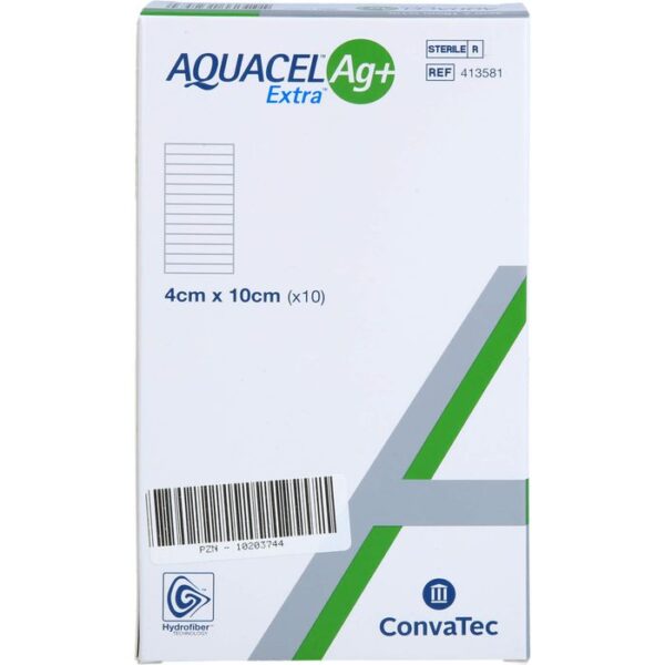 AQUACEL Ag+ Extra 4x10 cm Kompressen 10 St.