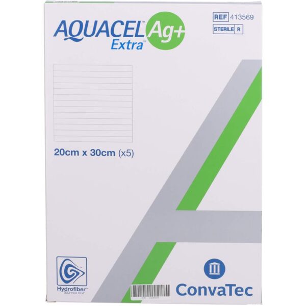 AQUACEL Ag+ Extra 20x30 cm Kompressen 5 St.