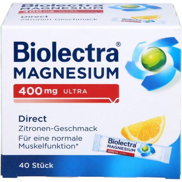 BIOLECTRA Magnesium 400 mg ultra Direct Zitrone 40 St.