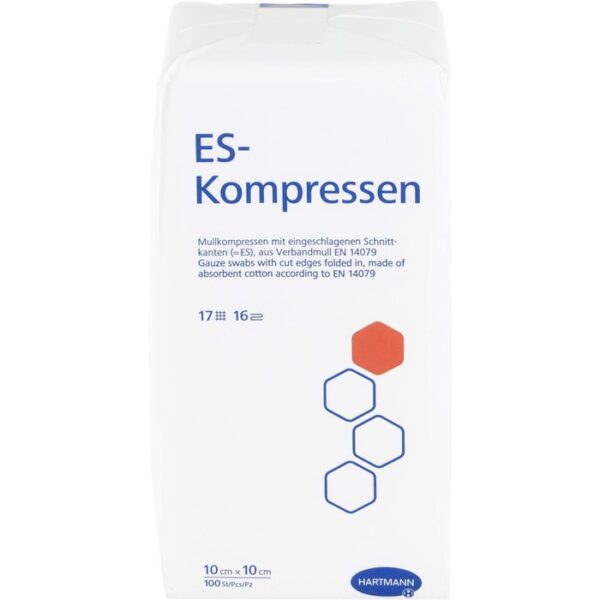 ES-KOMPRESSEN unsteril 10x10 cm 16fach 100 St.