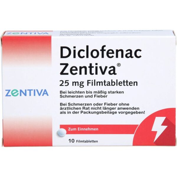 DICLOFENAC Zentiva 25 mg Filmtabletten 10 St.