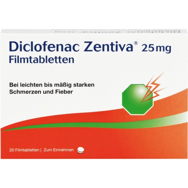 DICLOFENAC Zentiva 25 mg Filmtabletten 20 St.