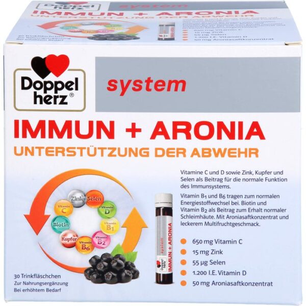 DOPPELHERZ Immun+Aronia system Ampullen 30 St.