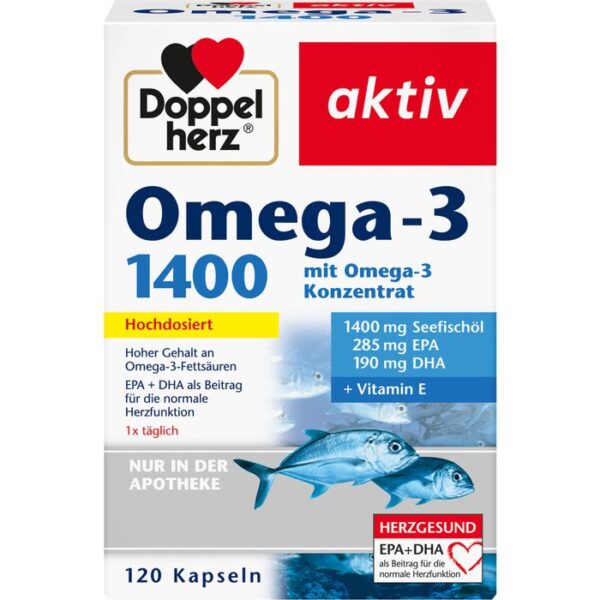 DOPPELHERZ Omega-3 1.400 Kapseln 120 St.