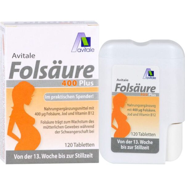 FOLSÄURE 400 Plus B12+Jod Tabletten 120 St.