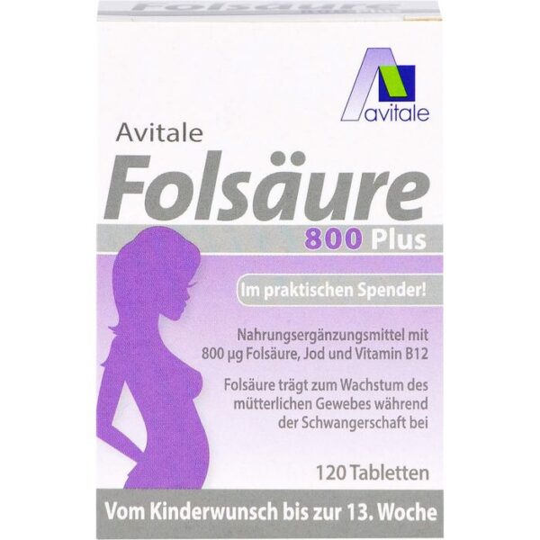 FOLSÄURE 800 Plus B12+Jod Tabletten 120 St.