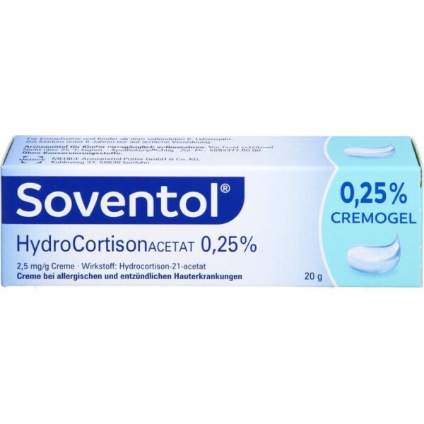 SOVENTOL Hydrocortisonacetat 0,25% Creme 20 g