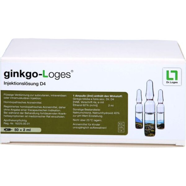 GINKGO-LOGES Injektionslösung D 4 Ampullen 100 ml