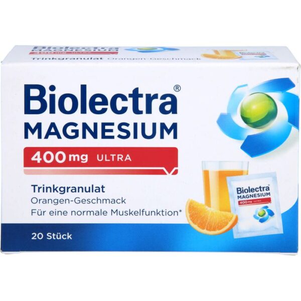 BIOLECTRA Magnesium 400 mg ultra Trinkgran.Orange 20 St.