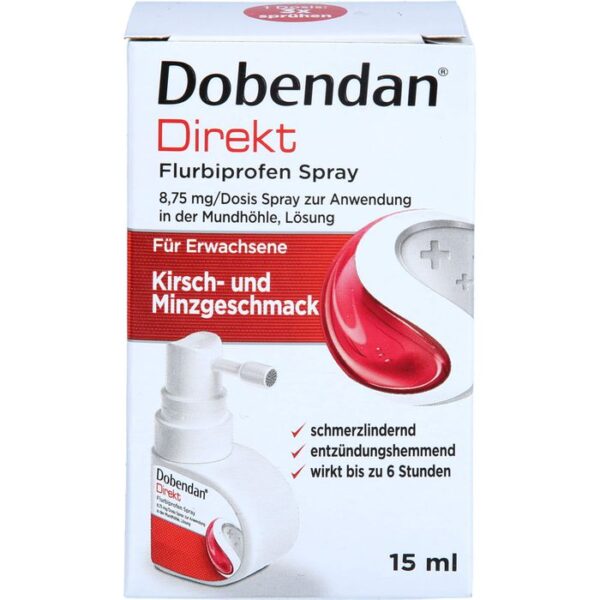 DOBENDAN Direkt Flurbiprofen Spray 8,75mg/Dos.Mund 15 ml