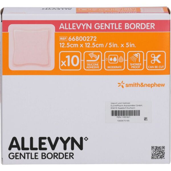 ALLEVYN Gentle Border 12,5x12,5 cm Schaumverb. 10 St.