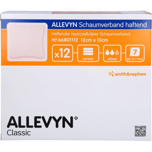 ALLEVYN Schaumverband 12x13 cm haftend 12 St.