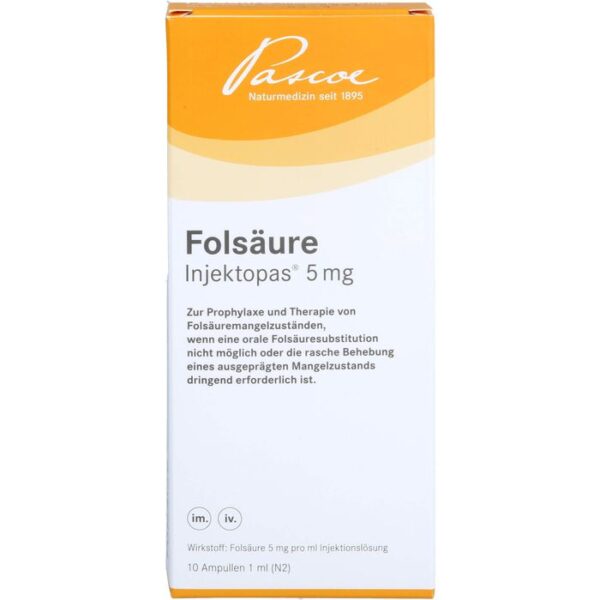 FOLSÄURE INJEKTOPAS 5 mg Injektionslösung 10 St.