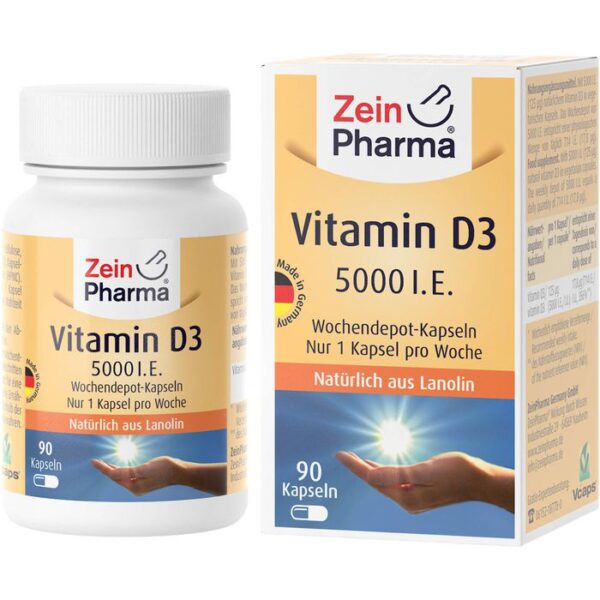 VITAMIN D3 5000 I.E. Wochendepot Kapseln 90 St.